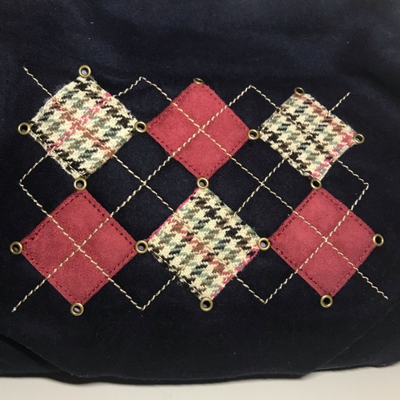 Tommy Hilfiger Argyle Navy Hobo Purse Bag NWT - Picture 2 of 7